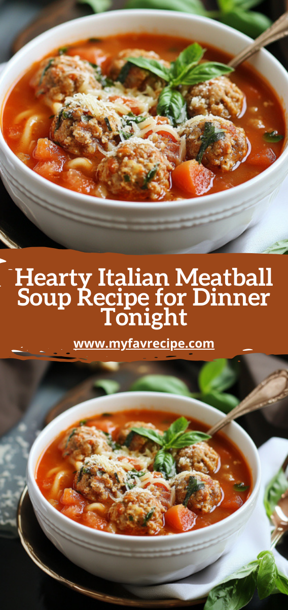 Hearty Italian Meatball Soup Recipe for Dinner Tonight