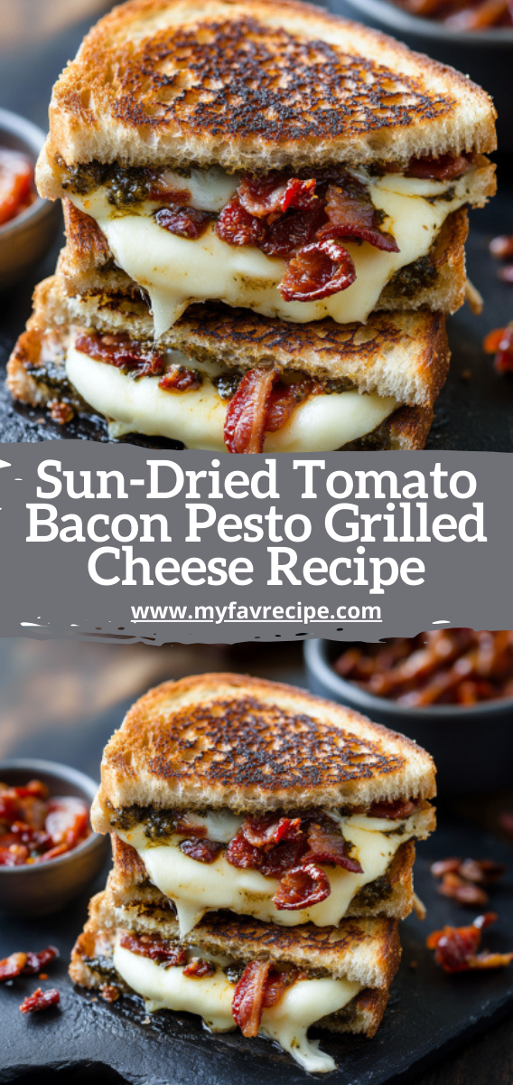 Sun-Dried Tomato Bacon Pesto Grilled Cheese Recipe