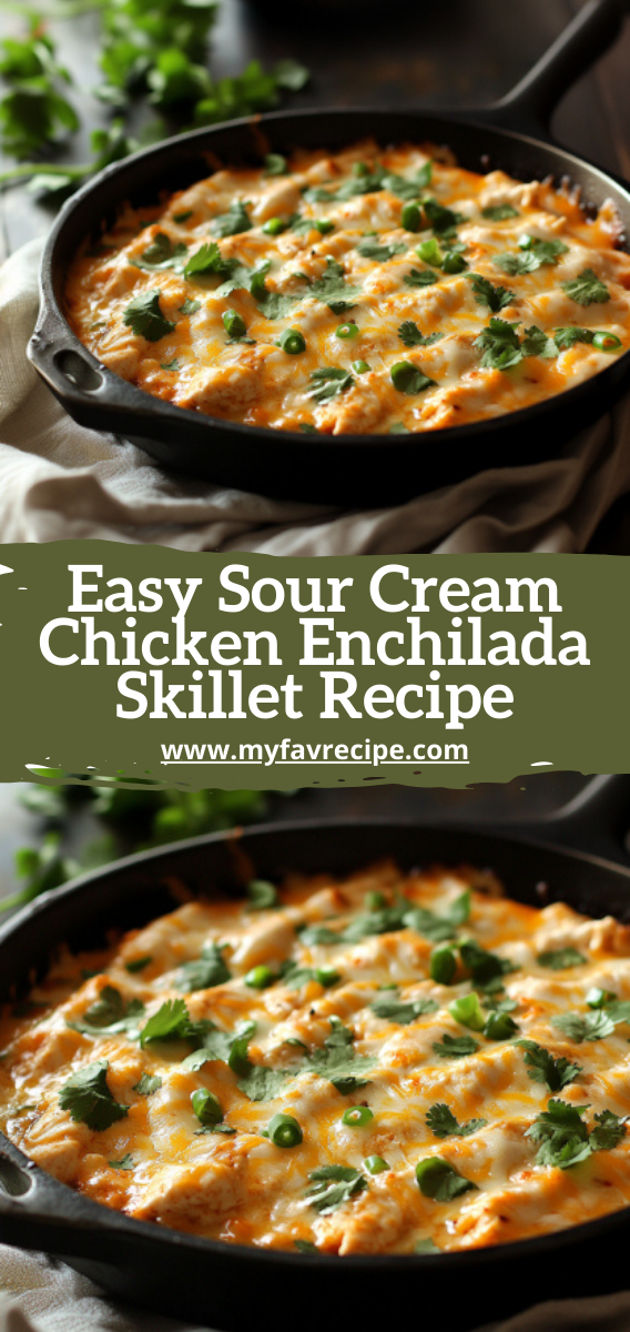 Easy Sour Cream Chicken Enchilada Skillet Recipe