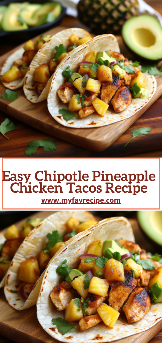 Easy Chipotle Pineapple Chicken Tacos Recipe