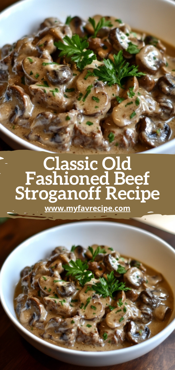 Classic Old Fashioned Beef Stroganoff Recipe