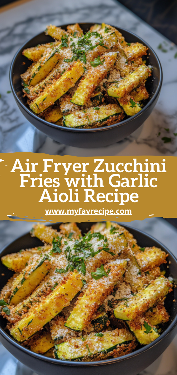 Air Fryer Zucchini Fries with Garlic Aioli Recipe