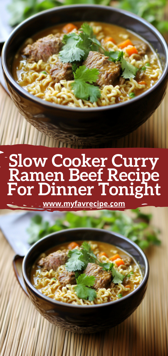 Slow Cooker Curry Ramen Beef Recipe For Dinner Tonight