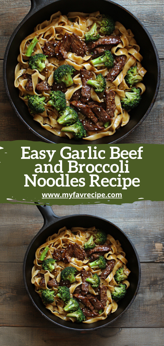 Easy Garlic Beef and Broccoli Noodles Recipe