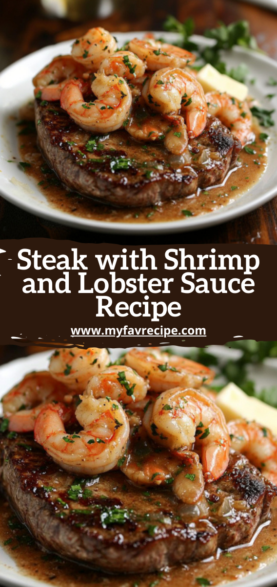 Steak with Shrimp and Lobster Sauce Recipe