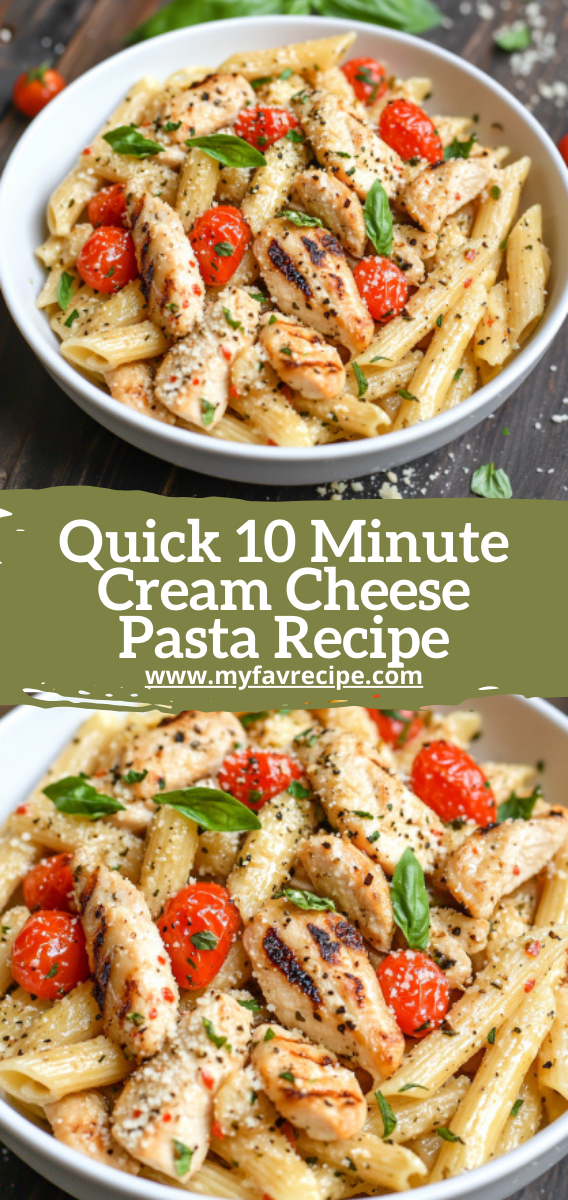 Quick 10 Minute Cream Cheese Pasta Recipe