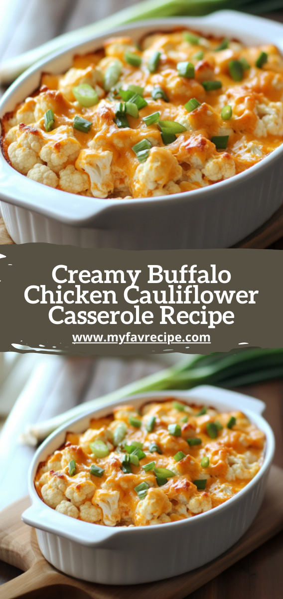 Creamy Buffalo Chicken Cauliflower Casserole Recipe