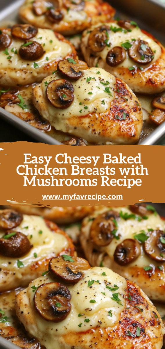 Easy Cheesy Baked Chicken Breasts with Mushrooms Recipe