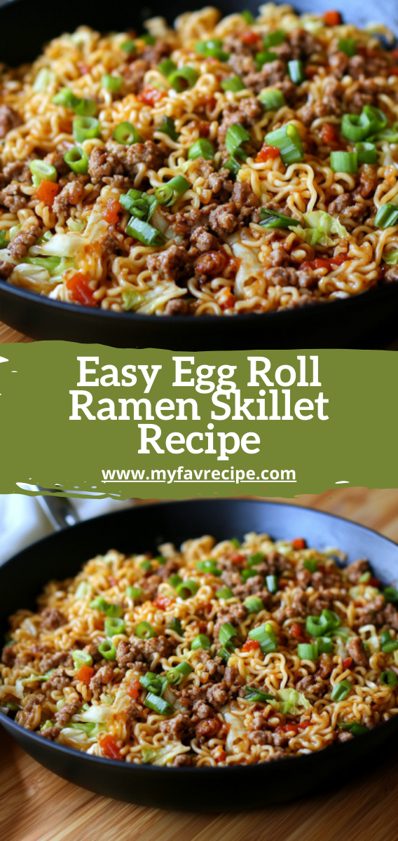 Easy Egg Roll Ramen Skillet Recipe