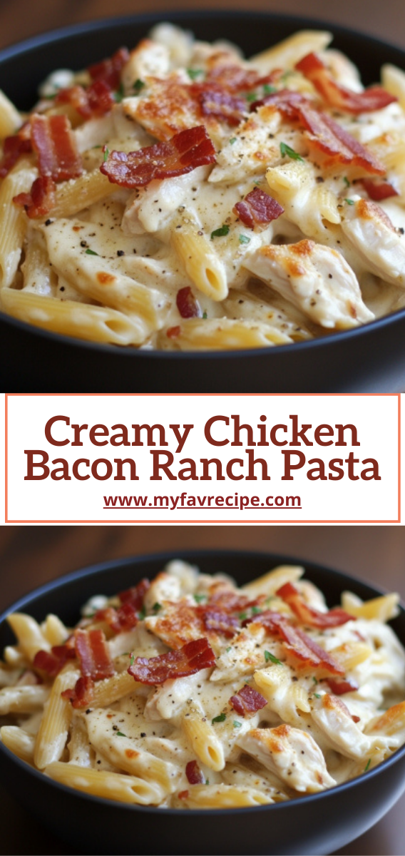 Creamy Chicken Bacon Ranch Pasta