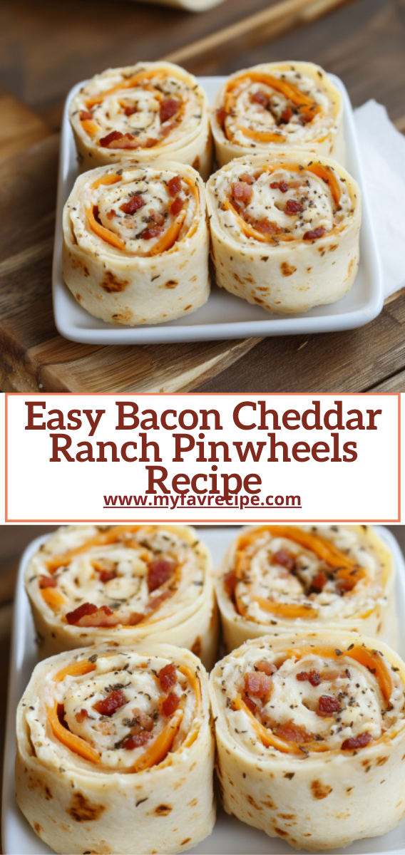 Easy Bacon Cheddar Ranch Pinwheels Recipe