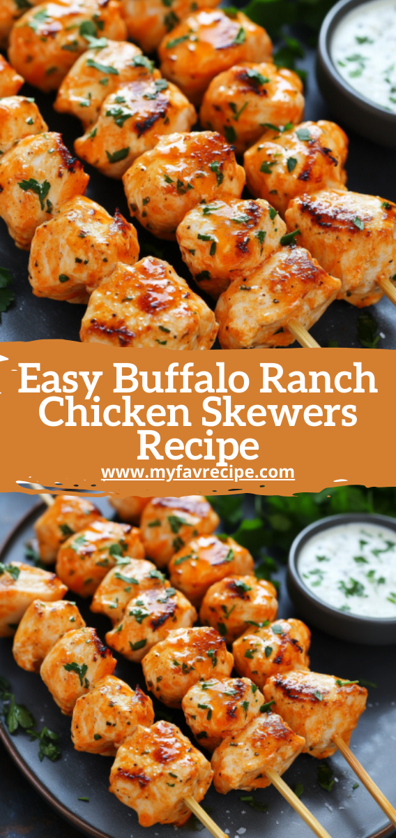 Easy Buffalo Ranch Chicken Skewers Recipe