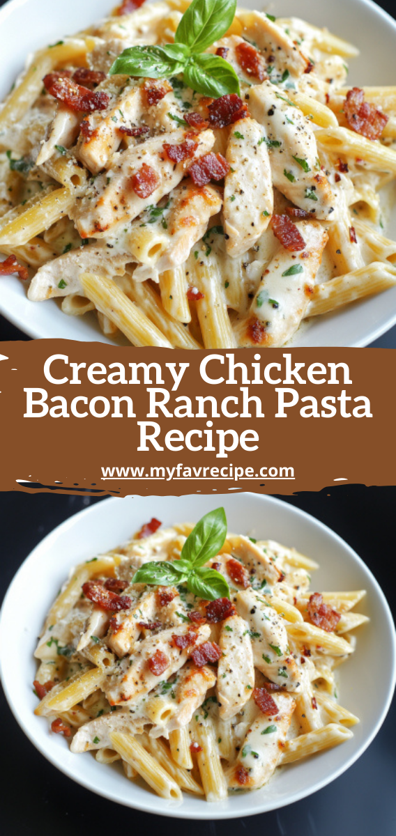 Creamy Chicken Bacon Ranch Pasta Recipe