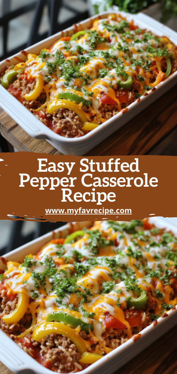 Easy Stuffed Pepper Casserole Recipe