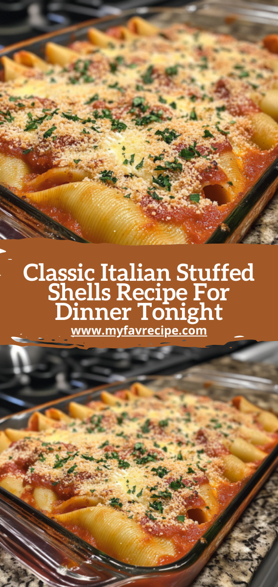 Classic Italian Stuffed Shells Recipe For Dinner Tonight