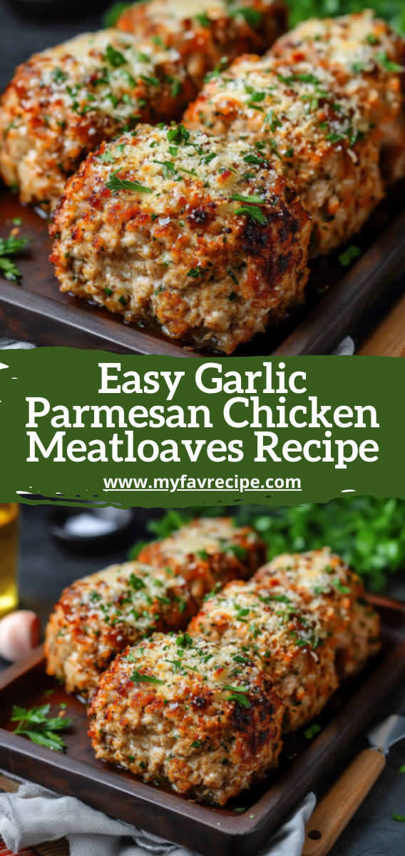 Easy Garlic Parmesan Chicken Meatloaves Recipe