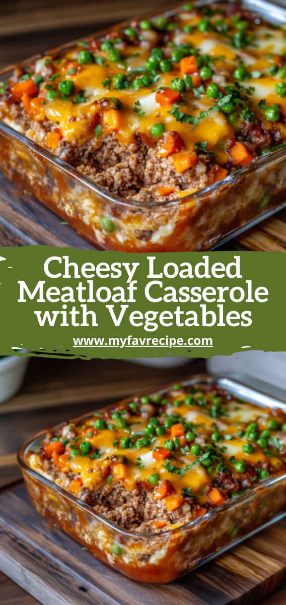 Cheesy Loaded Meatloaf Casserole with Vegetables