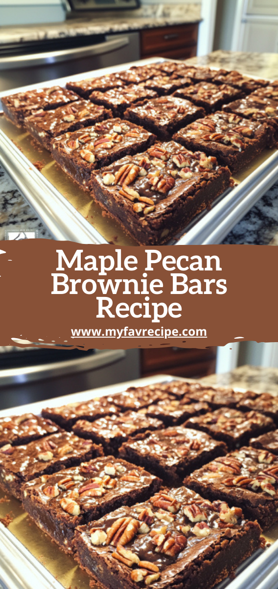 Maple Pecan Brownie Bars Recipe