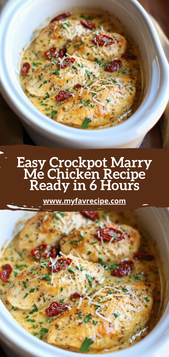 Easy Crockpot Marry Me Chicken Recipe Ready in 6 Hours