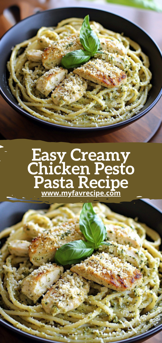 Easy Creamy Chicken Pesto Pasta Recipe