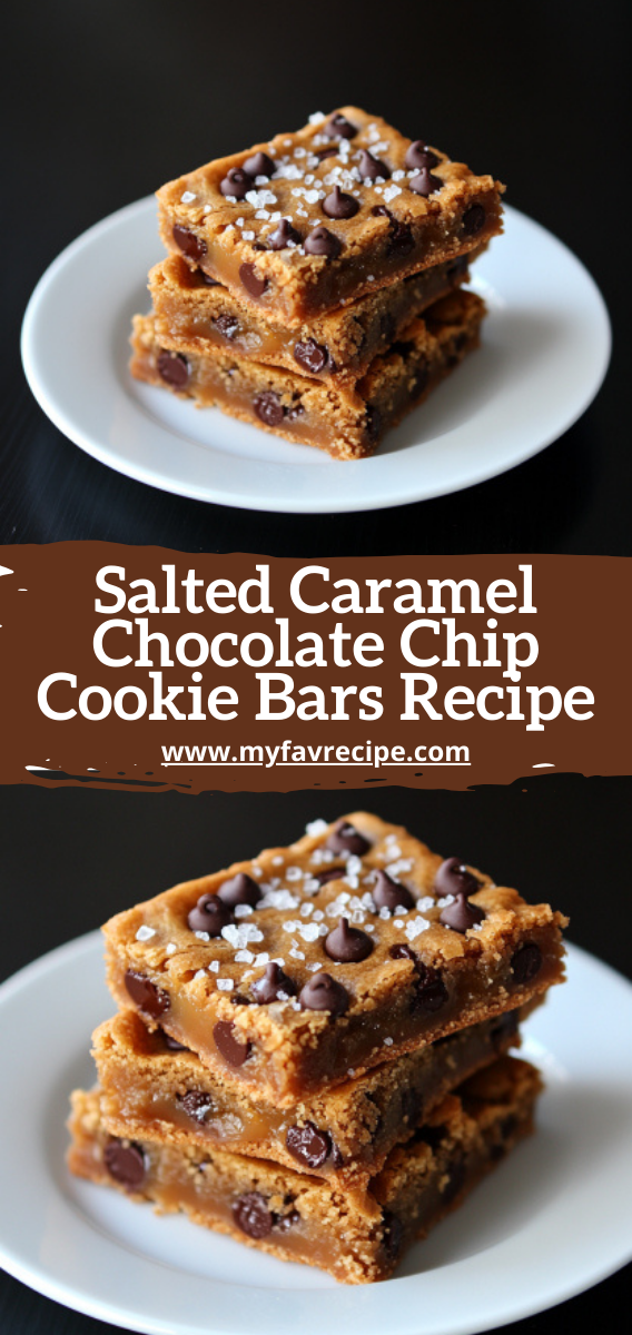 Salted Caramel Chocolate Chip Cookie Bars Recipe