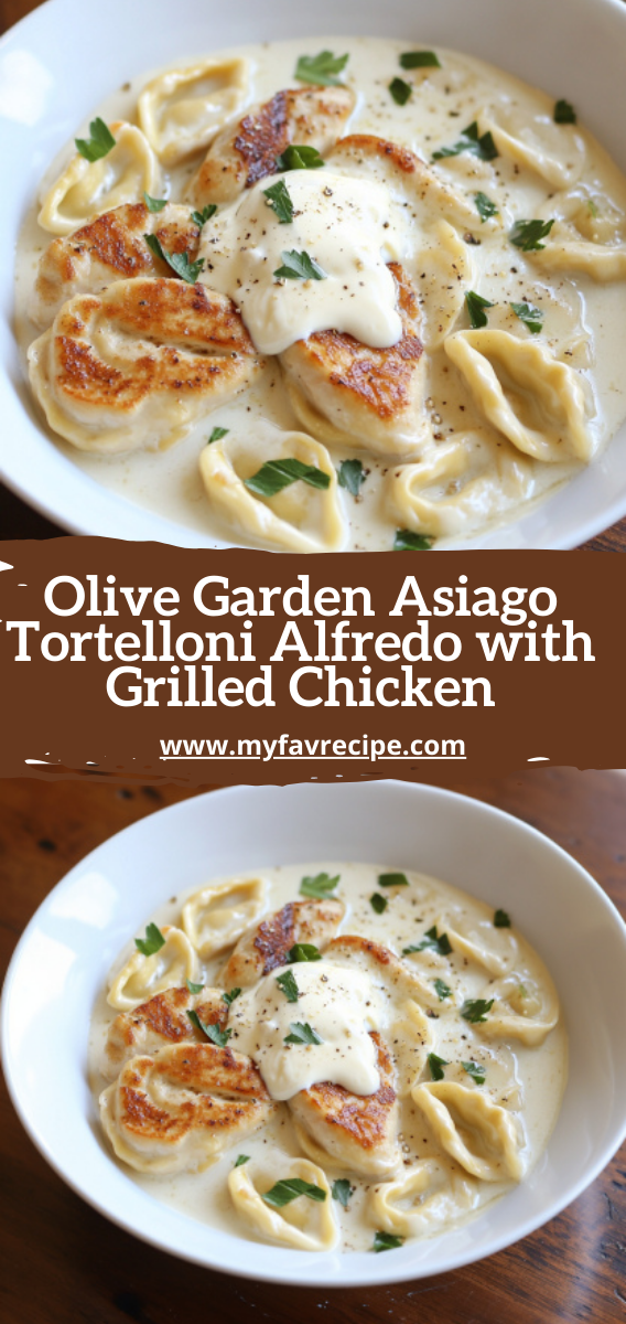 Olive Garden Asiago Tortelloni Alfredo with Grilled Chicken