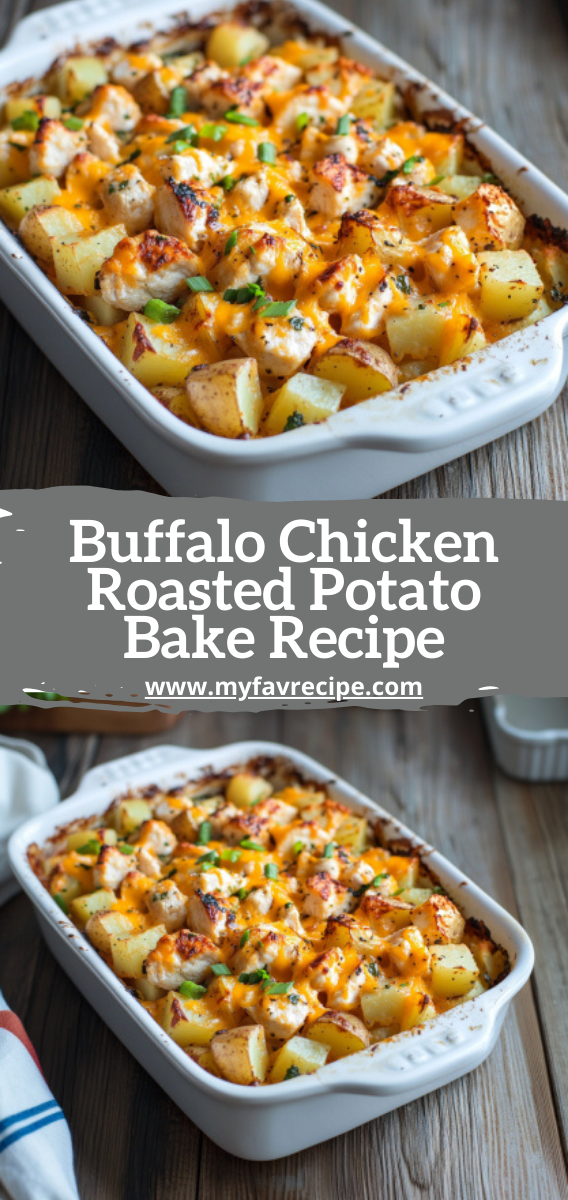 Buffalo Chicken Roasted Potato Bake Recipe