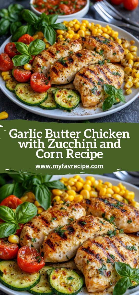 Garlic Butter Chicken with Zucchini and Corn Recipe