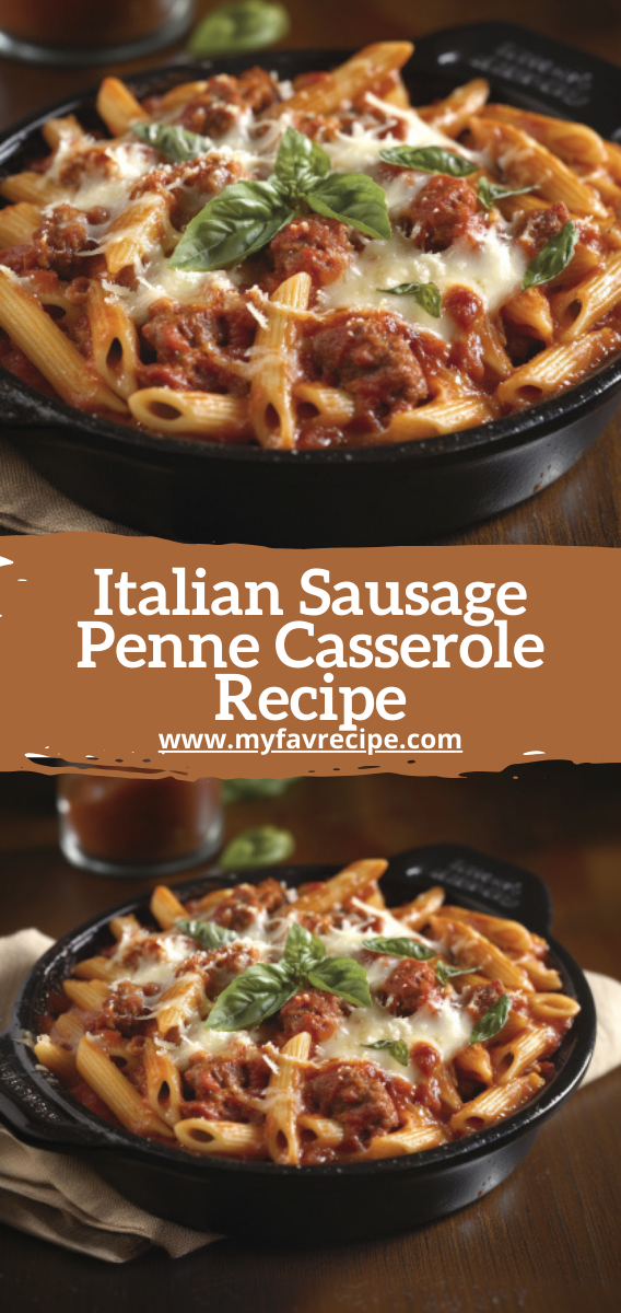 Italian Sausage Penne Casserole Recipe