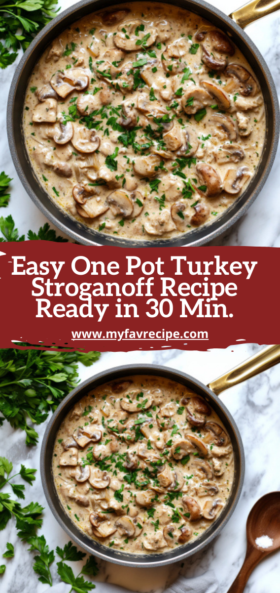 Easy One Pot Turkey Stroganoff Recipe Ready in 30 Min.