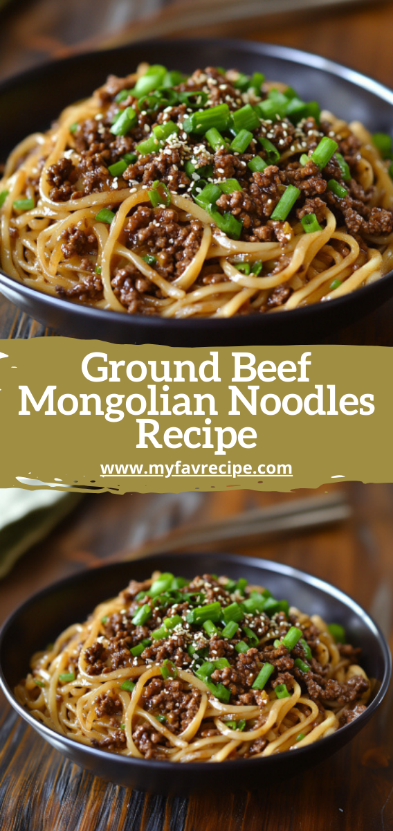 Ground Beef Mongolian Noodles Recipe