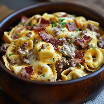 Bacon Cheeseburger Tortellini Recipe