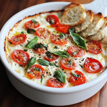 Baked Goat Cheese Bruschetta Dip Recipe