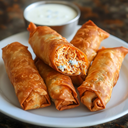 Buffalo Chicken Egg Rolls Recipe