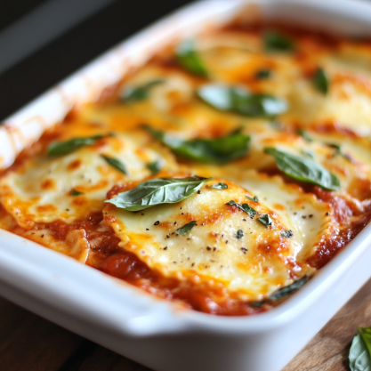 Cheesy Baked Ravioli Recipe