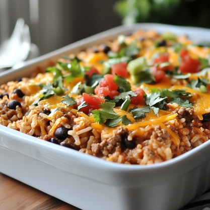 Cheesy Mexican Rice Casserole Recipe