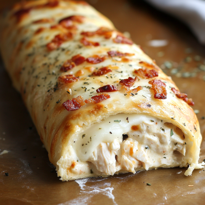 Chicken Bacon Ranch Stromboli Naomi’s Recipes