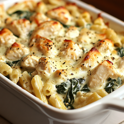 Chicken and Spinach Casserole with Cream Cheese Recipe