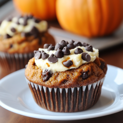 Chocolate Chip Pumpkin Cream Cheese Muffins Recipe