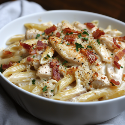 Cream Cheese Bacon Chicken Pasta Recipe