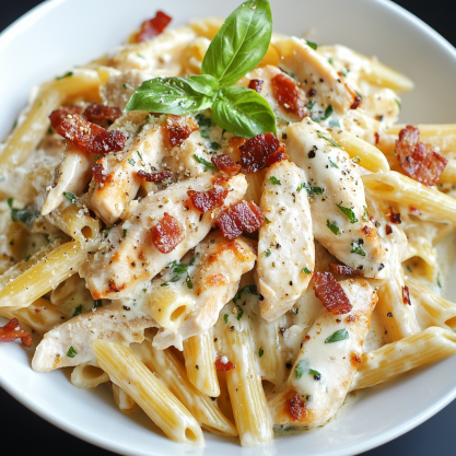 Creamy Chicken Bacon Ranch Pasta Recipe