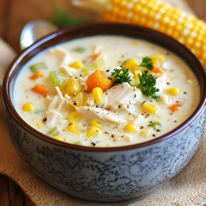 Creamy Chicken Corn Chowder Recipe