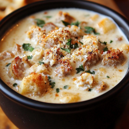 Creamy Parmesan Italian Sausage Soup Recipe