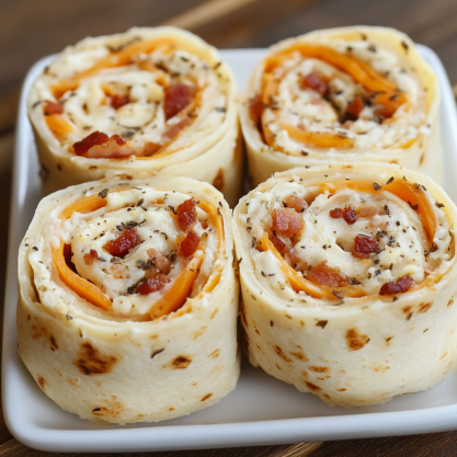 Easy Bacon Cheddar Ranch Pinwheels Recipe