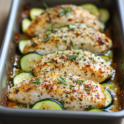 Easy Baked Chicken and Zucchini Recipe