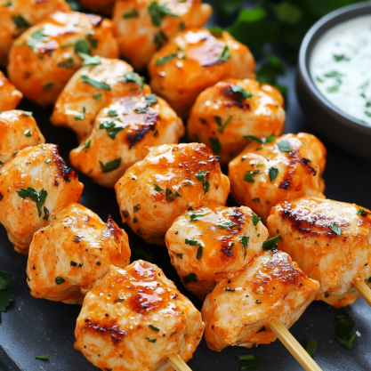 Easy Buffalo Ranch Chicken Skewers Recipe