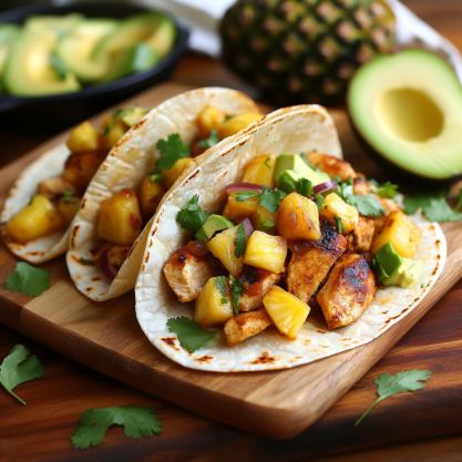 Easy Chipotle Pineapple Chicken Tacos Recipe