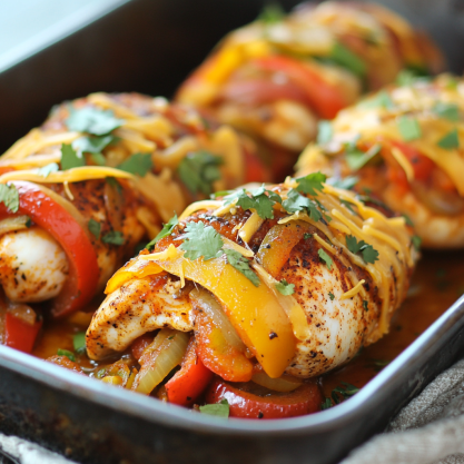 Easy Fajita Stuffed Chicken Breast Recipe Under 30 Minutes