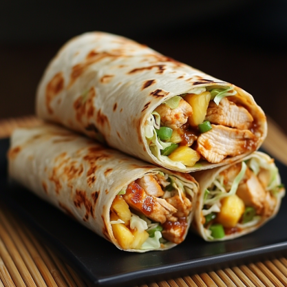 Easy Hawaiian BBQ Chicken Wraps Recipe