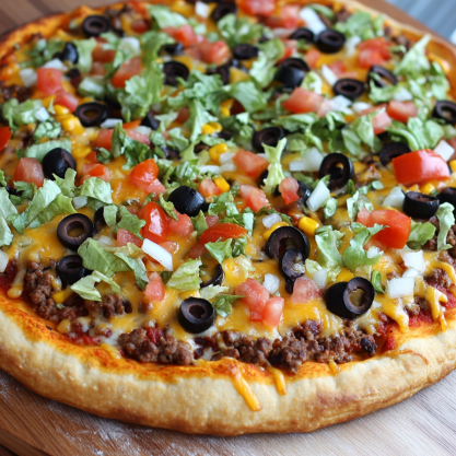 Easy Homemade Taco Pizza Recipe